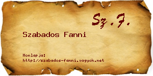 Szabados Fanni névjegykártya